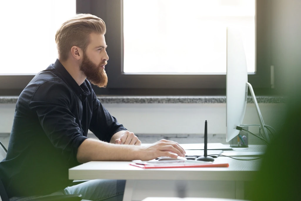Man Using Laptop