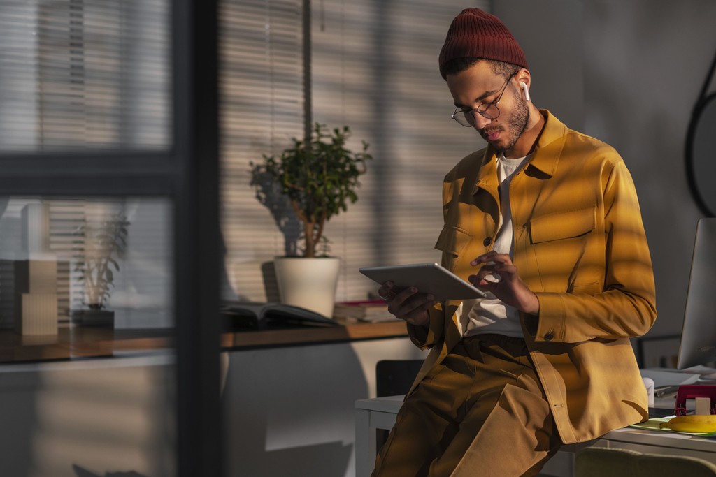 Man Using Laptop